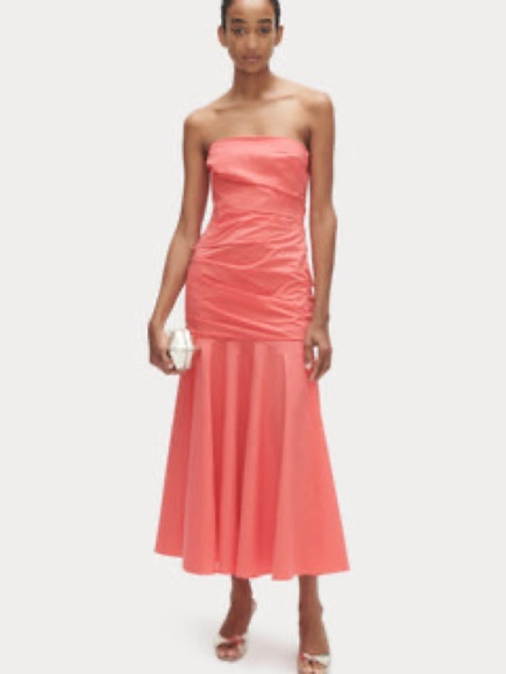 Rachel Comey Locanda Dress sz 10 - Strapless Coral Midi Dress